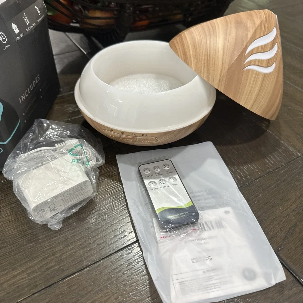 Pure Mist Aroma Essential Oil Diffuser Remote XXPA-003 Light, Mist Home Air NEW